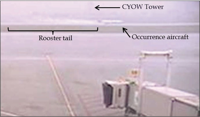 Photo of Surveillance video image of occurrence aircraft landing