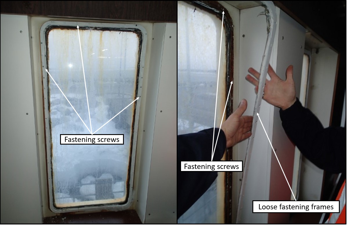 Corroded aluminum window frames (Source: TSB)