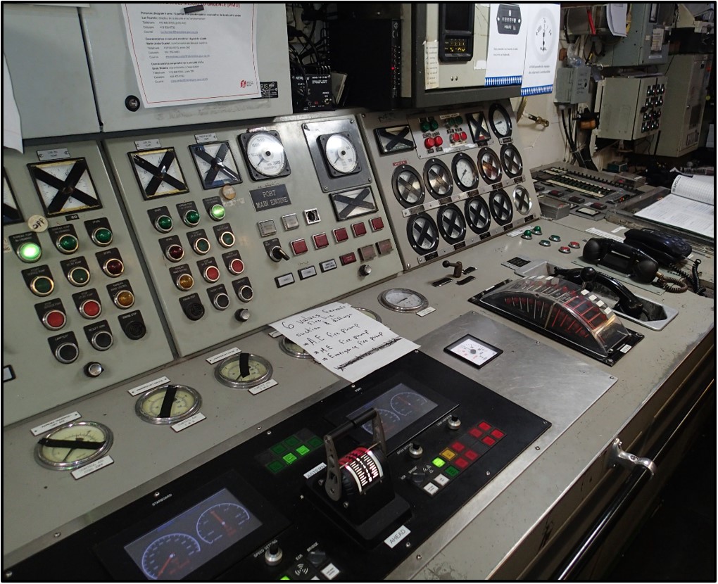 Unused indicators and switches in engine control room (Source: TSB)