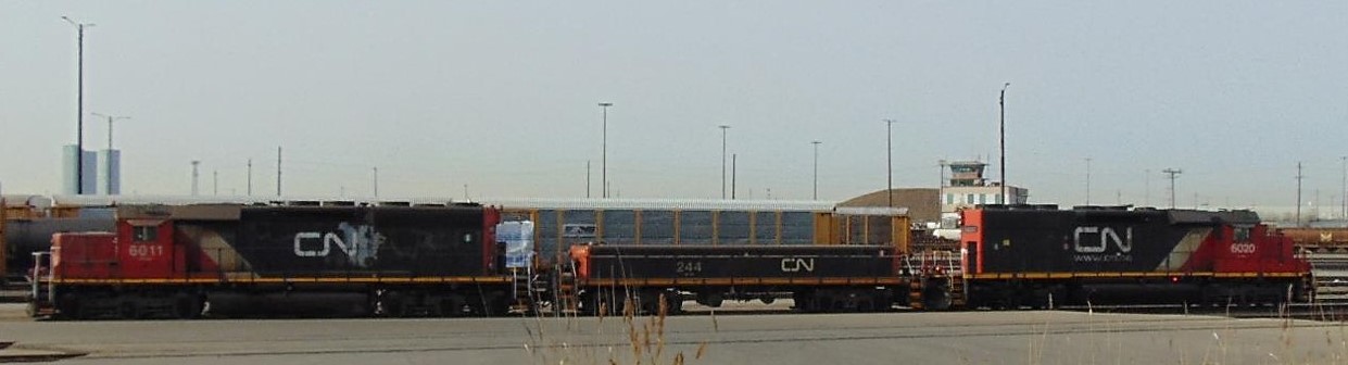 Groupe de traction de triage à butte du CN à la gare de triage MacMillan (Source : BST)