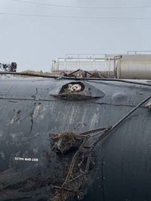 Dommages au wagon CGTX 30182 (Source : Chemin de fer Canadien Pacifique)