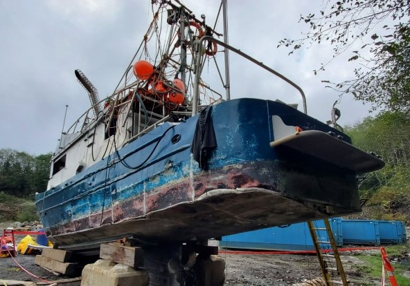 The passenger vessel Island Bay following recovery