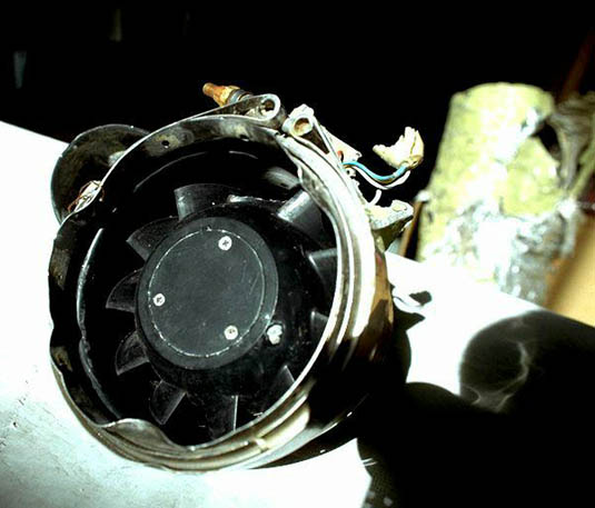 Avionics compartment cooling fan - impeller fairing