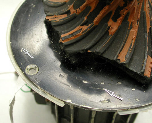 Recovered fan - Exhibit 1-9196 - motor housing