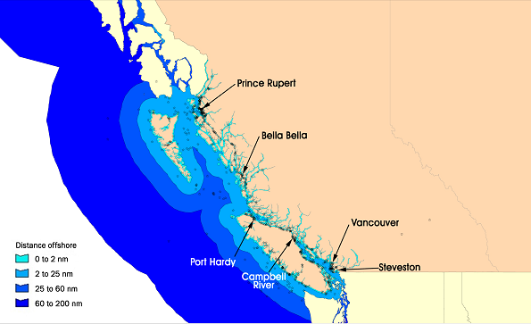 Figure B.12. Accidents, by distance offshore, west coast