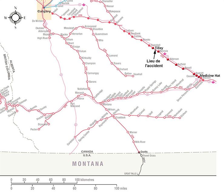 Carte du lieu de l'accident